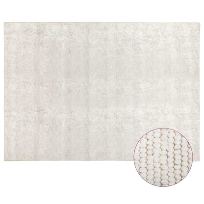 Rug Cream 300 x 400 cm 100% Polyester 3 mm Washable
