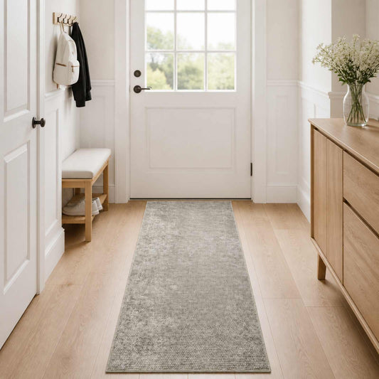Rug Beige 100 x 250 cm 100% Polyester 3 mm Washable