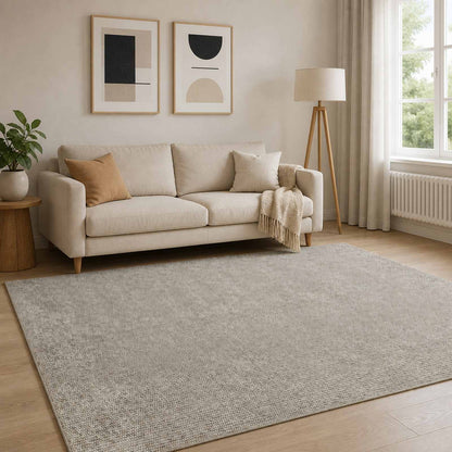Rug Beige 160 x 230 cm 100% Polyester 3 mm Washable
