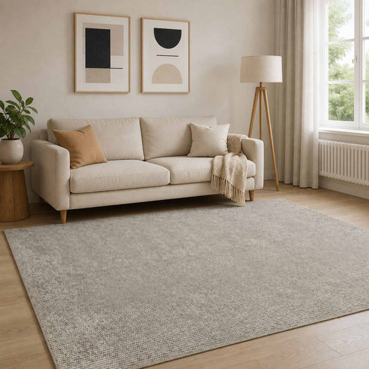 Rug Beige 160 x 230 cm 100% Polyester 3 mm Washable