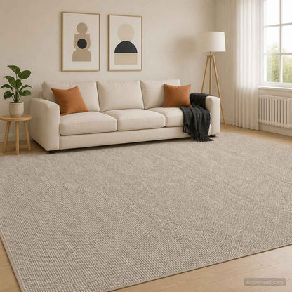 Rug Beige 300 x 400 cm 100% Polyester 3 mm Washable