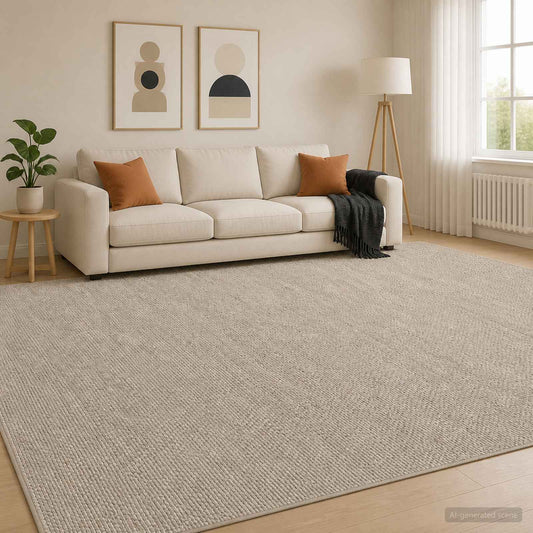 Rug Beige 300 x 400 cm 100% Polyester 3 mm Washable