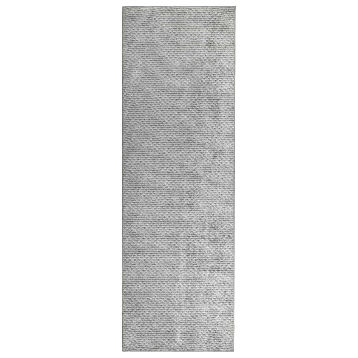 Rug Grey 80 x 400 cm 100% Polyester 3 mm Washable