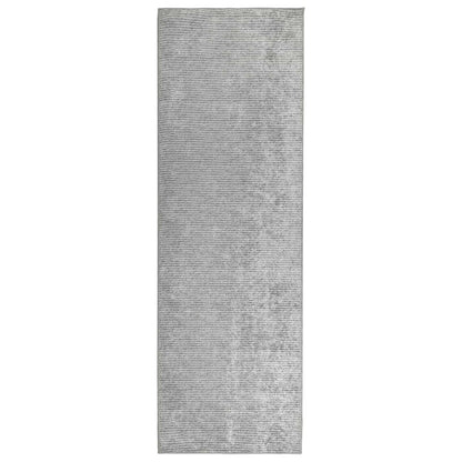 Rug Grey 100 x 300 cm 100% Polyester 3 mm Washable