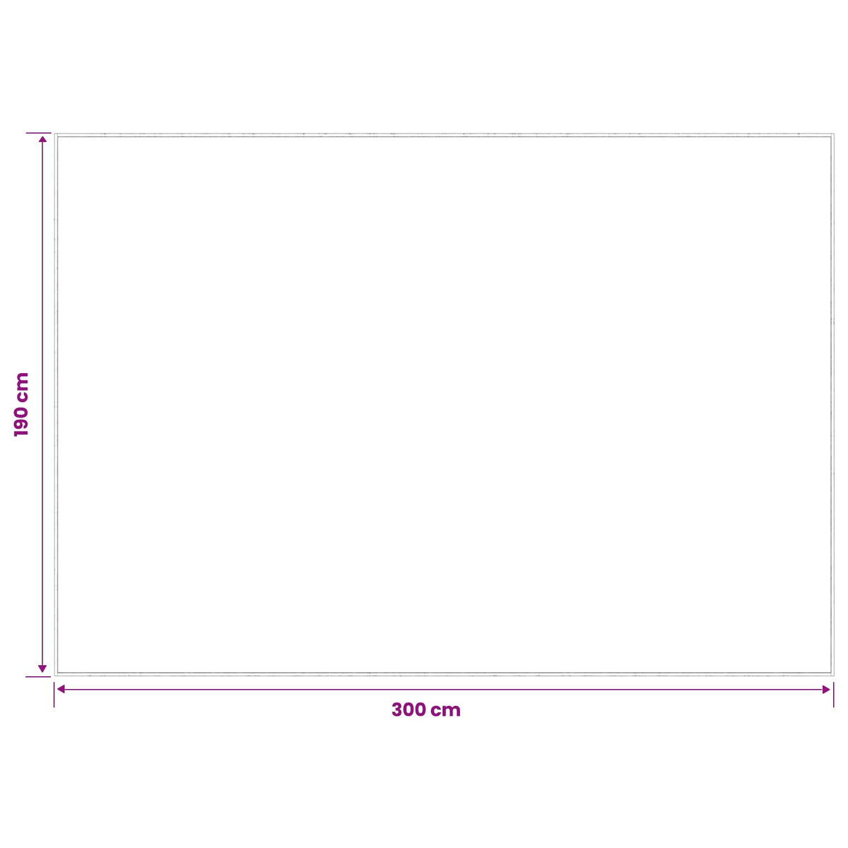 Rug Grey 190 x 300 cm 100% Polyester 3 mm Washable