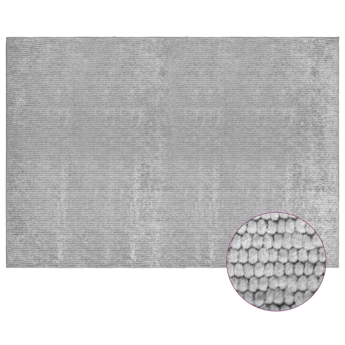 Rug Grey 190 x 300 cm 100% Polyester 3 mm Washable