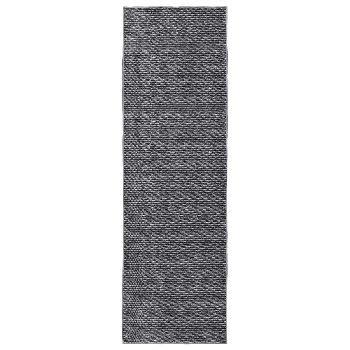 Rug Anthracite 100 x 250 cm 100% Polyester 3 mm Washable