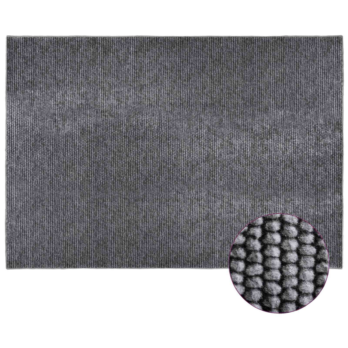 Rug Anthracite 190 x 300 cm 100% Polyester 3 mm Washable