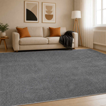 Rug Anthracite 300 x 400 cm 100% Polyester 3 mm Washable