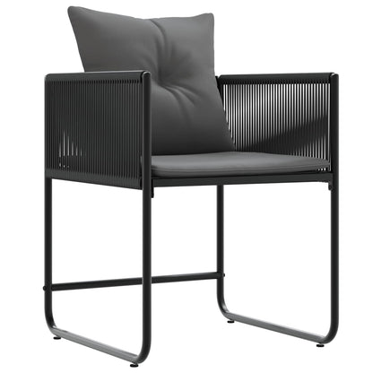 Garden Dining Set 9 pcs Black and Anthracite 200 x 80 x 73 cm