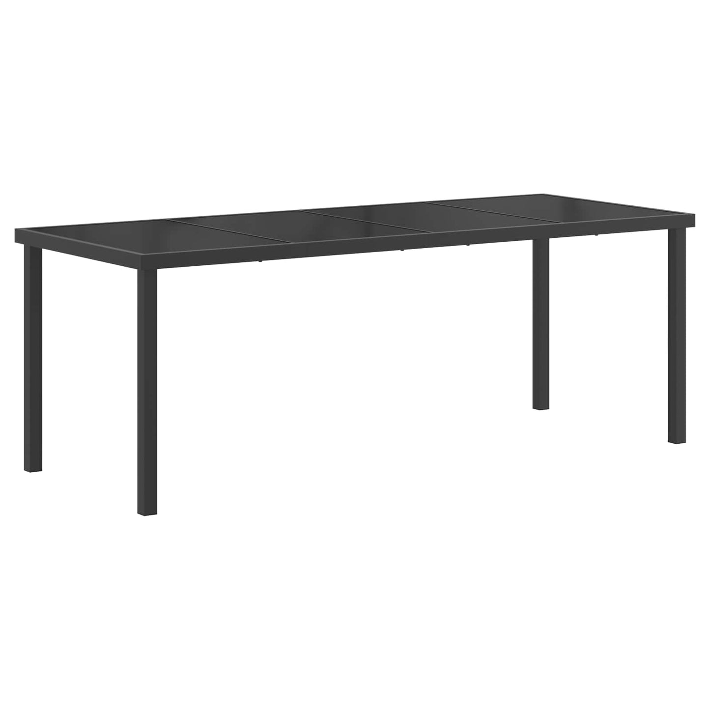 Garden Dining Set 9 pcs Black and Anthracite 200 x 80 x 73 cm