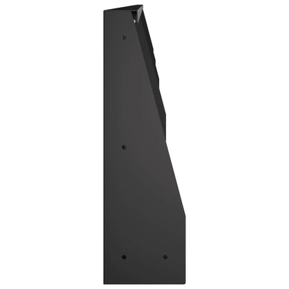 Retaining Wall 4 pcs 100 x 12 x 30 cm Steel Black