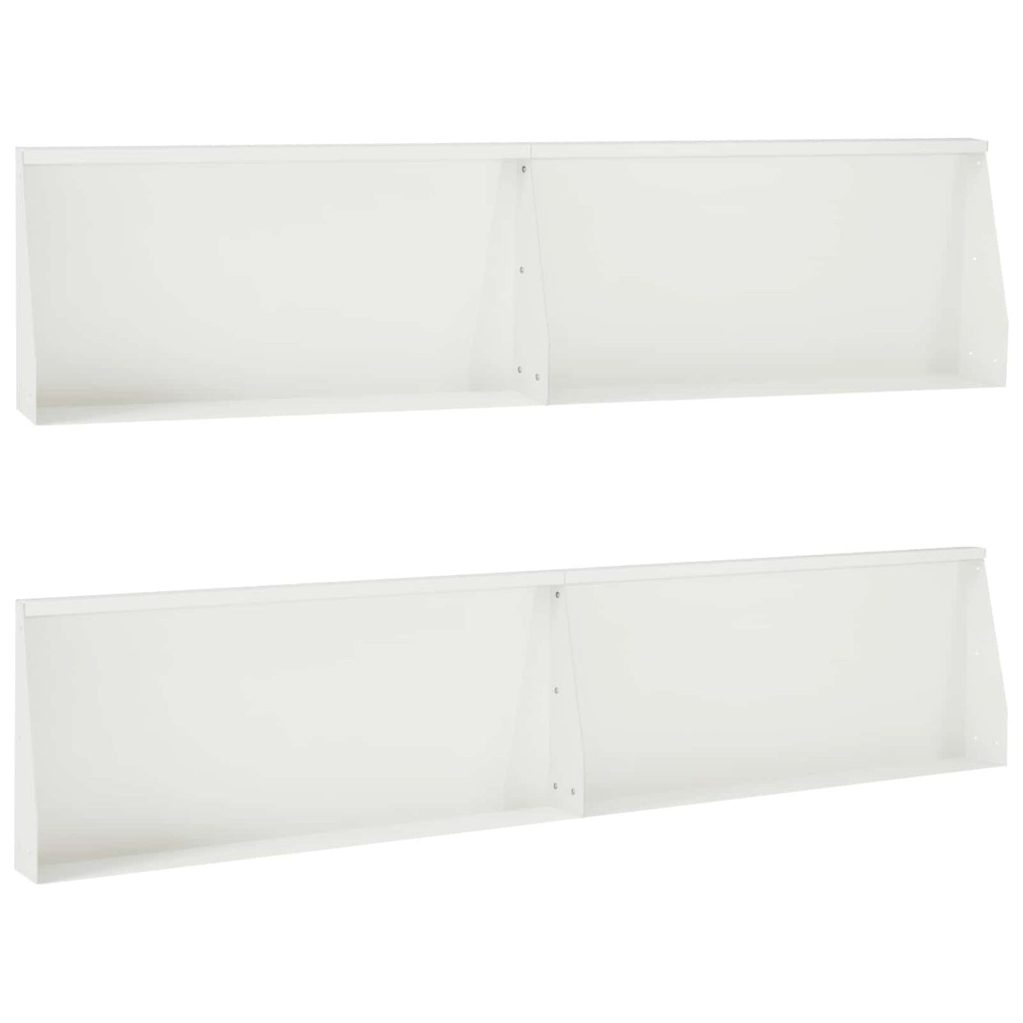 Retaining Wall 4 pcs 100 x 12 x 30 cm Steel White
