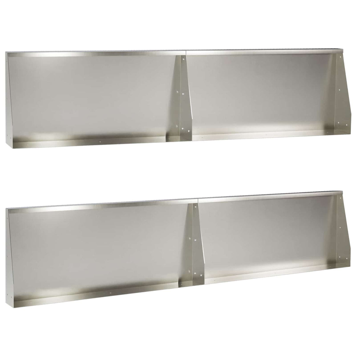 Retaining Wall 4 pcs 100 x 12 x 30 cm Stainless Steel Silver