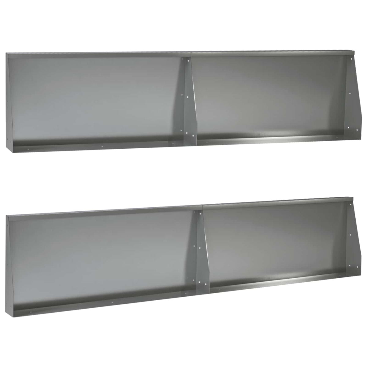 Retaining Wall 4 pcs 100 x 12 x 30 cm Galvanised Steel Silver
