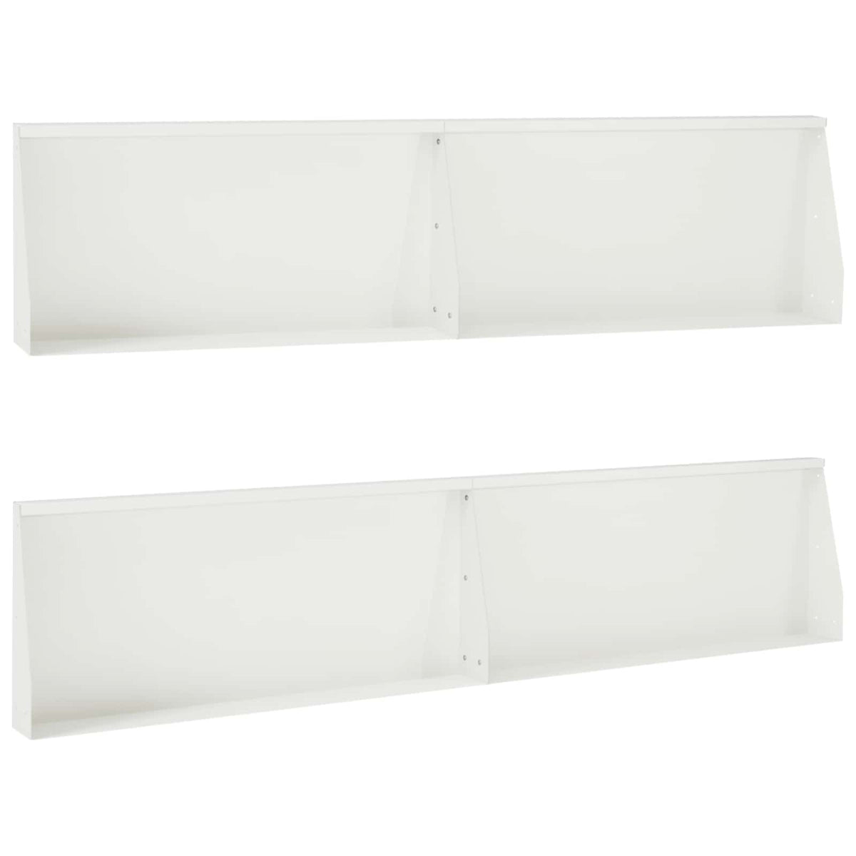 Retaining Wall 4 pcs 100 x 12 x 40 cm Steel White