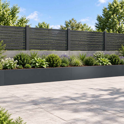 Retaining Wall 4 pcs 100 x 12 x 50 cm Steel Anthracite