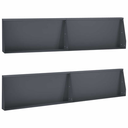 Retaining Wall 4 pcs 100 x 12 x 40 cm Steel Anthracite