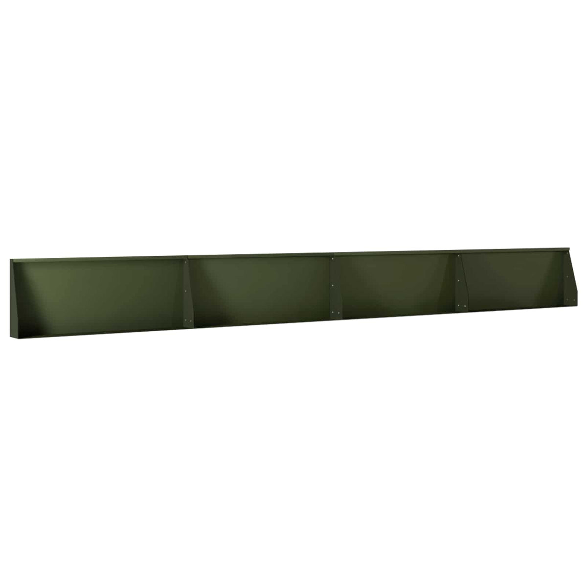 Retaining Wall 4 pcs 100 x 12 x 40 cm Steel Olive Green