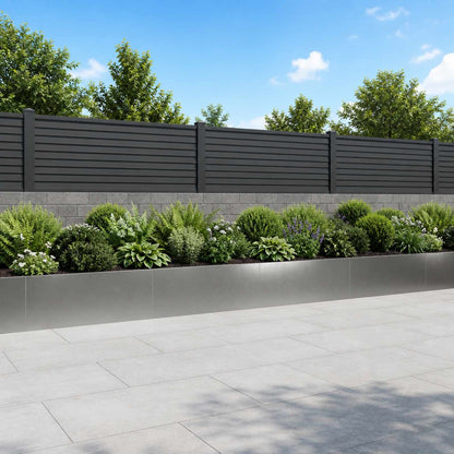 Retaining Wall 4 pcs 100 x 12 x 40 cm Stainless Steel Silver