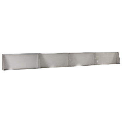 Retaining Wall 4 pcs 100 x 12 x 40 cm Stainless Steel Silver