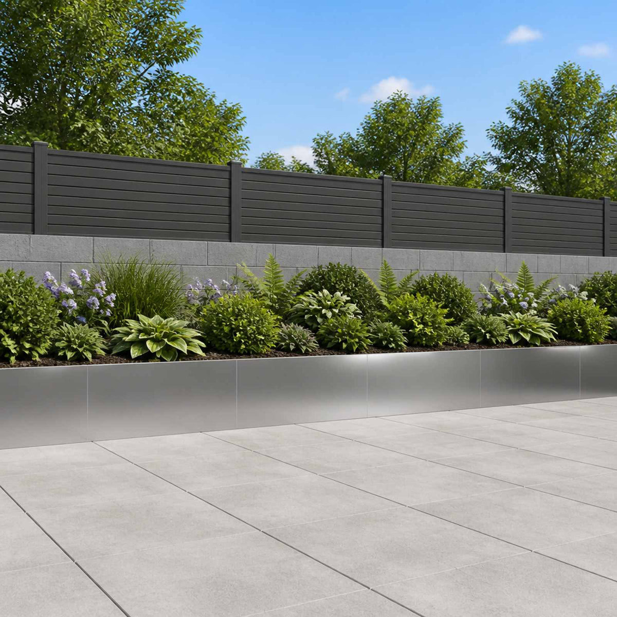 Retaining Wall 4 pcs 100 x 12 x 50 cm Galvanised Steel Silver