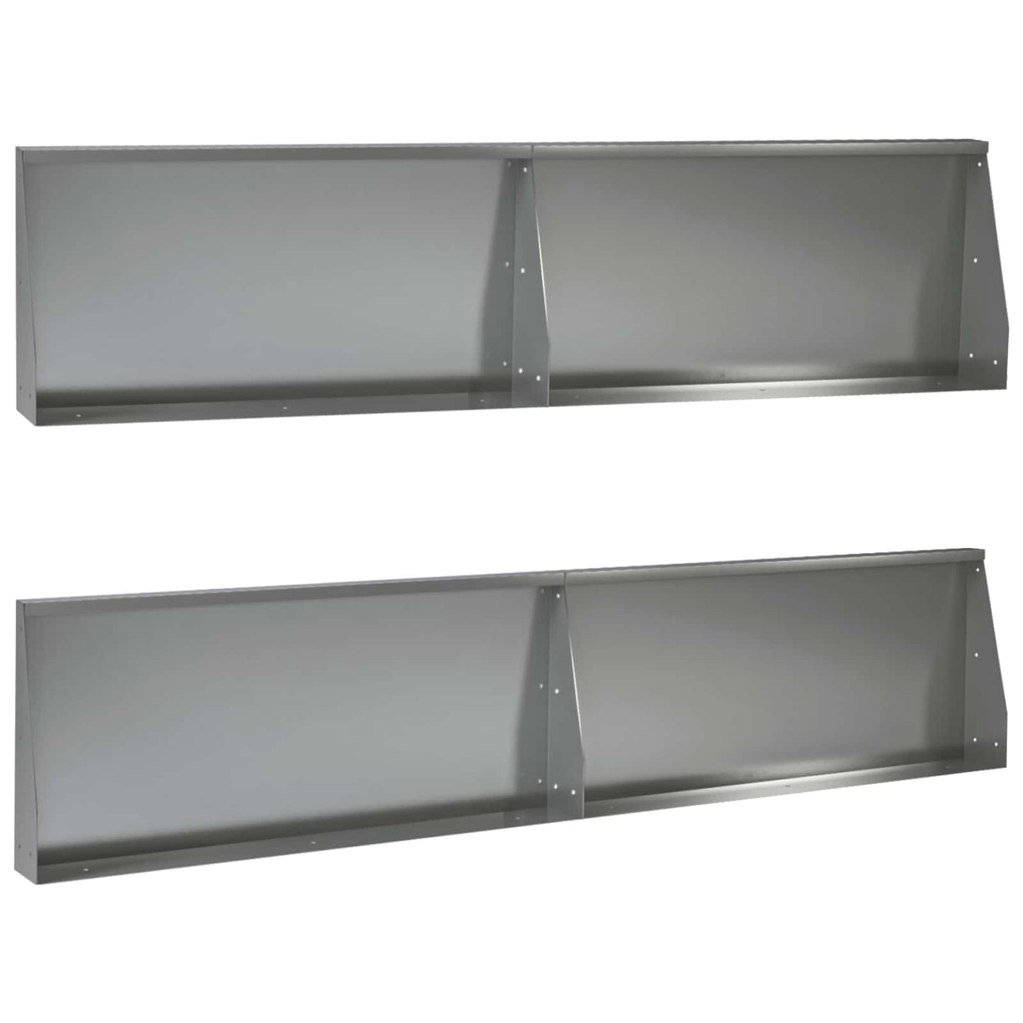 Retaining Wall 4 pcs 100 x 12 x 40 cm Galvanised Steel Silver