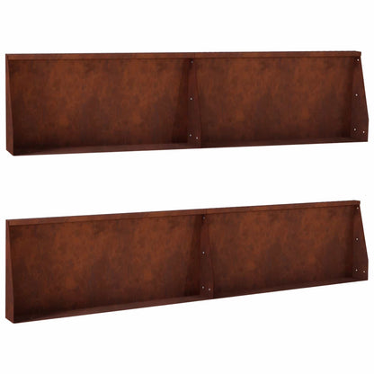 Retaining Wall 4 pcs 100 x 12 x 40 cm Weathering Steel Rusty