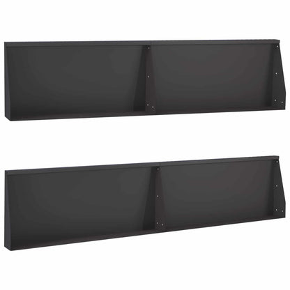 Retaining Wall 4 pcs 100 x 12 x 50 cm Steel Black