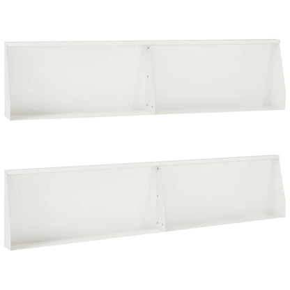 Retaining Wall 4 pcs 100 x 12 x 50 cm Steel White