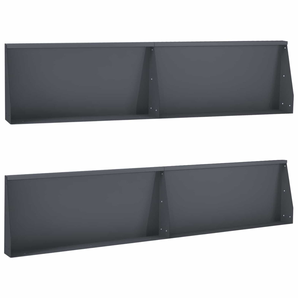 Retaining Wall 4 pcs 100 x 12 x 50 cm Steel Anthracite