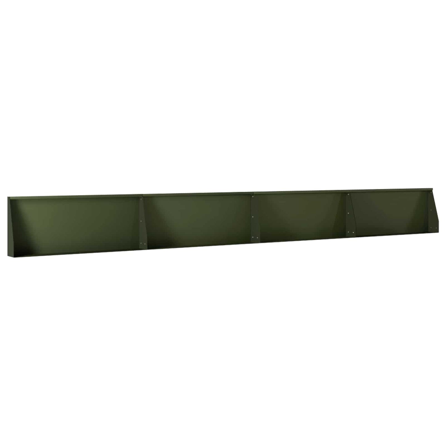 Retaining Wall 4 pcs 100 x 12 x 50 cm Steel Olive Green