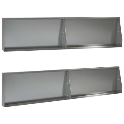Retaining Wall 4 pcs 100 x 12 x 50 cm Galvanised Steel Silver