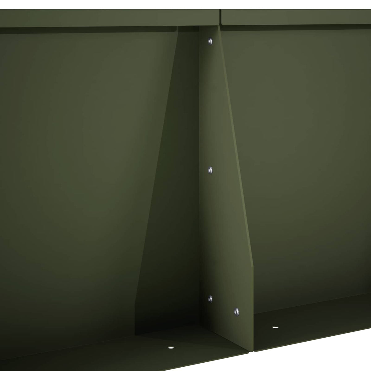 Retaining Wall 4 pcs 40 x 12 x 30 cm Steel Olive Green