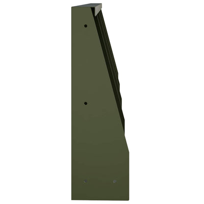 Retaining Wall 4 pcs 40 x 12 x 30 cm Steel Olive Green