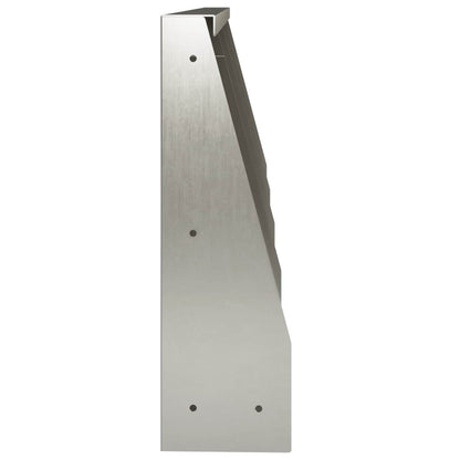 Retaining Wall 4 pcs 40 x 12 x 30 cm Stainless Steel Silver