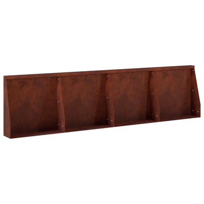 Retaining Wall 4 pcs 40 x 12 x 30 cm Weathering Steel Rusty