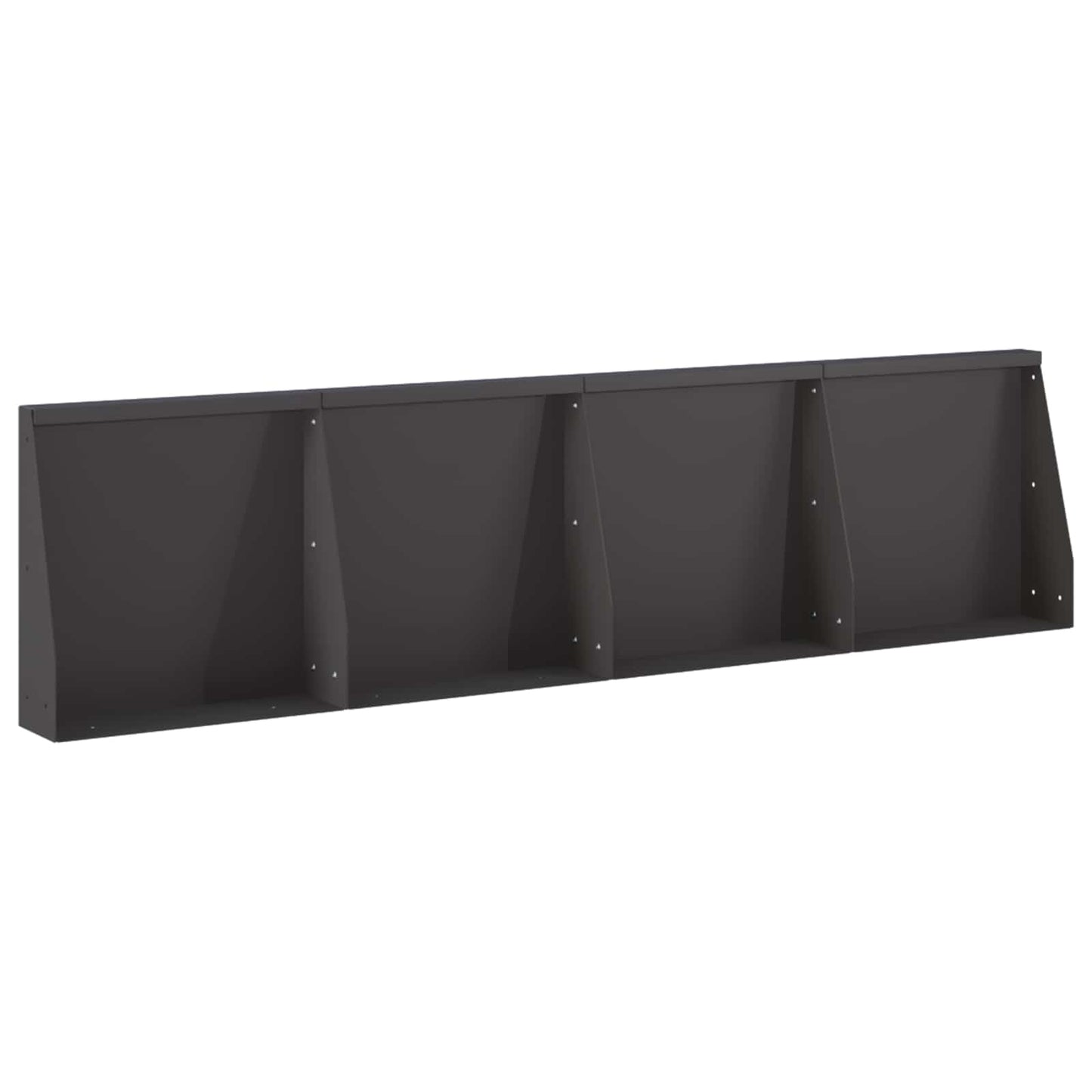 Retaining Wall 4 pcs 40 x 12 x 40 cm Steel Black