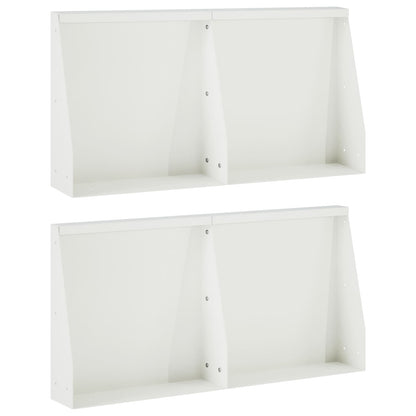 Retaining Wall 4 pcs 40 x 12 x 40 cm Steel White