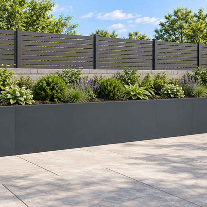 Retaining Wall 4 pcs 40 x 12 x 40 cm Steel Anthracite