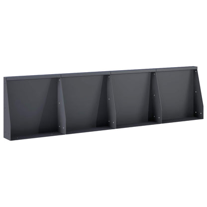 Retaining Wall 4 pcs 40 x 12 x 40 cm Steel Anthracite