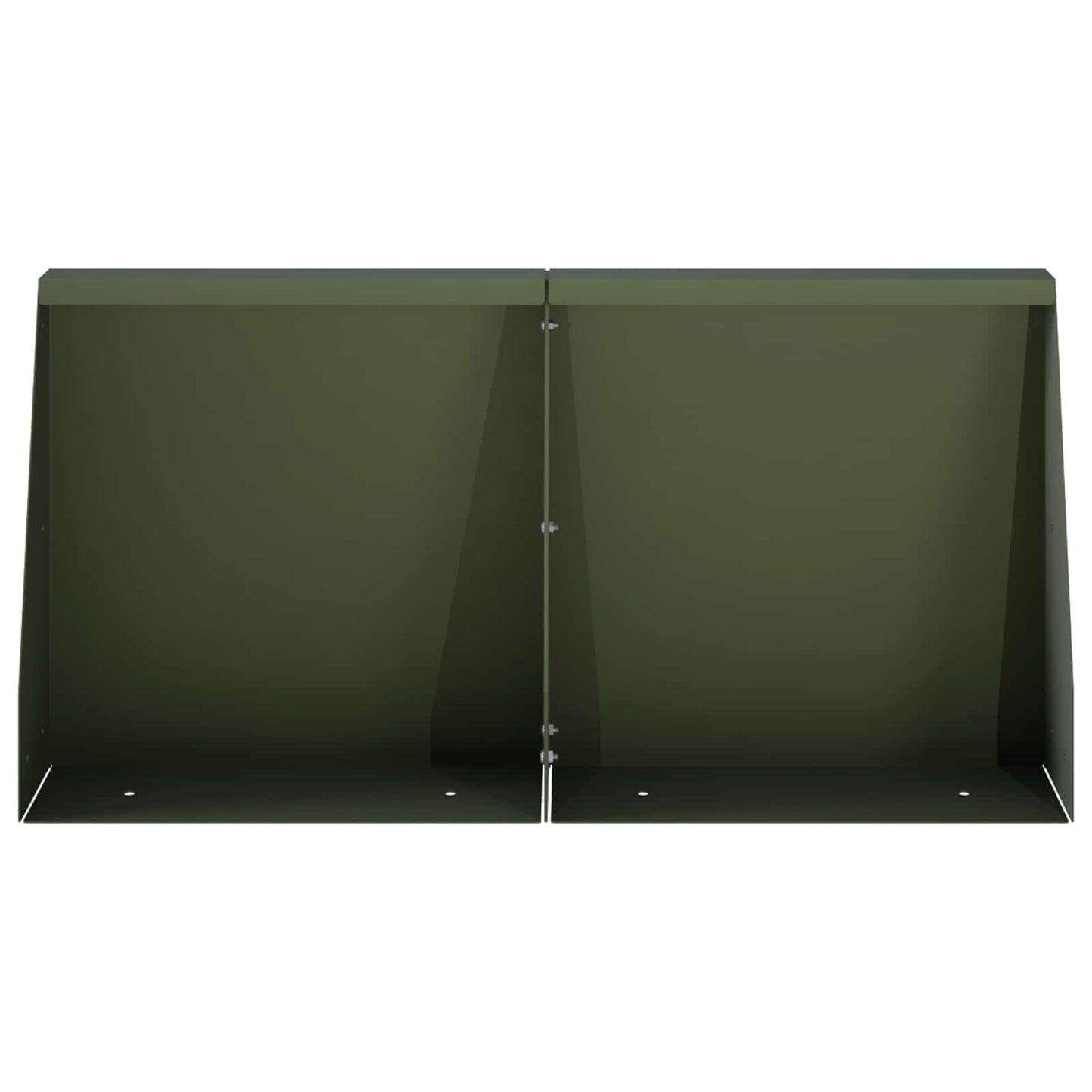 Retaining Wall 4 pcs 40 x 12 x 40 cm Steel Olive Green