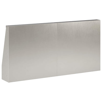 Retaining Wall 4 pcs 40 x 12 x 40 cm Stainless Steel Silver