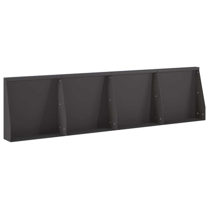 Retaining Wall 4 pcs 40 x 12 x 50 cm Steel Black