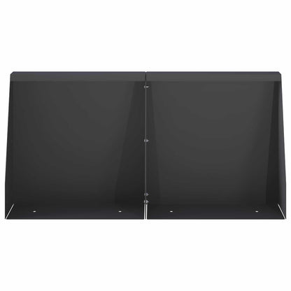 Retaining Wall 4 pcs 40 x 12 x 50 cm Steel Black