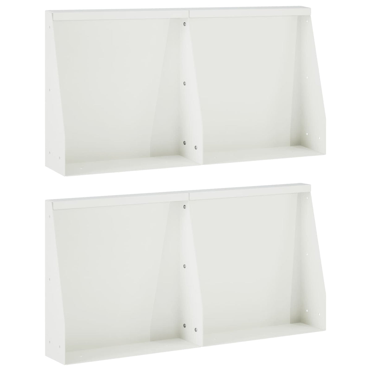 Retaining Wall 4 pcs 40 x 12 x 50 cm Steel White