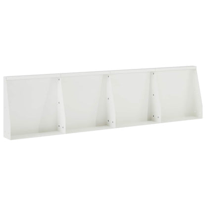 Retaining Wall 4 pcs 40 x 12 x 50 cm Steel White