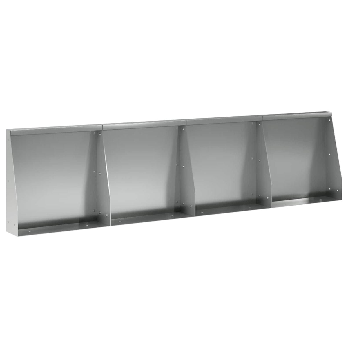 Retaining Wall 4 pcs 40 x 12 x 50 cm Galvanised Steel Silver