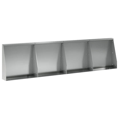 Retaining Wall 4 pcs 40 x 12 x 50 cm Galvanised Steel Silver