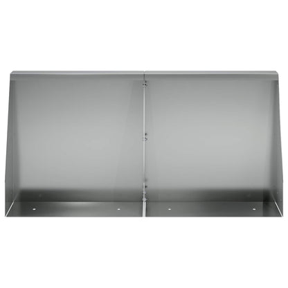 Retaining Wall 4 pcs 40 x 12 x 50 cm Galvanised Steel Silver